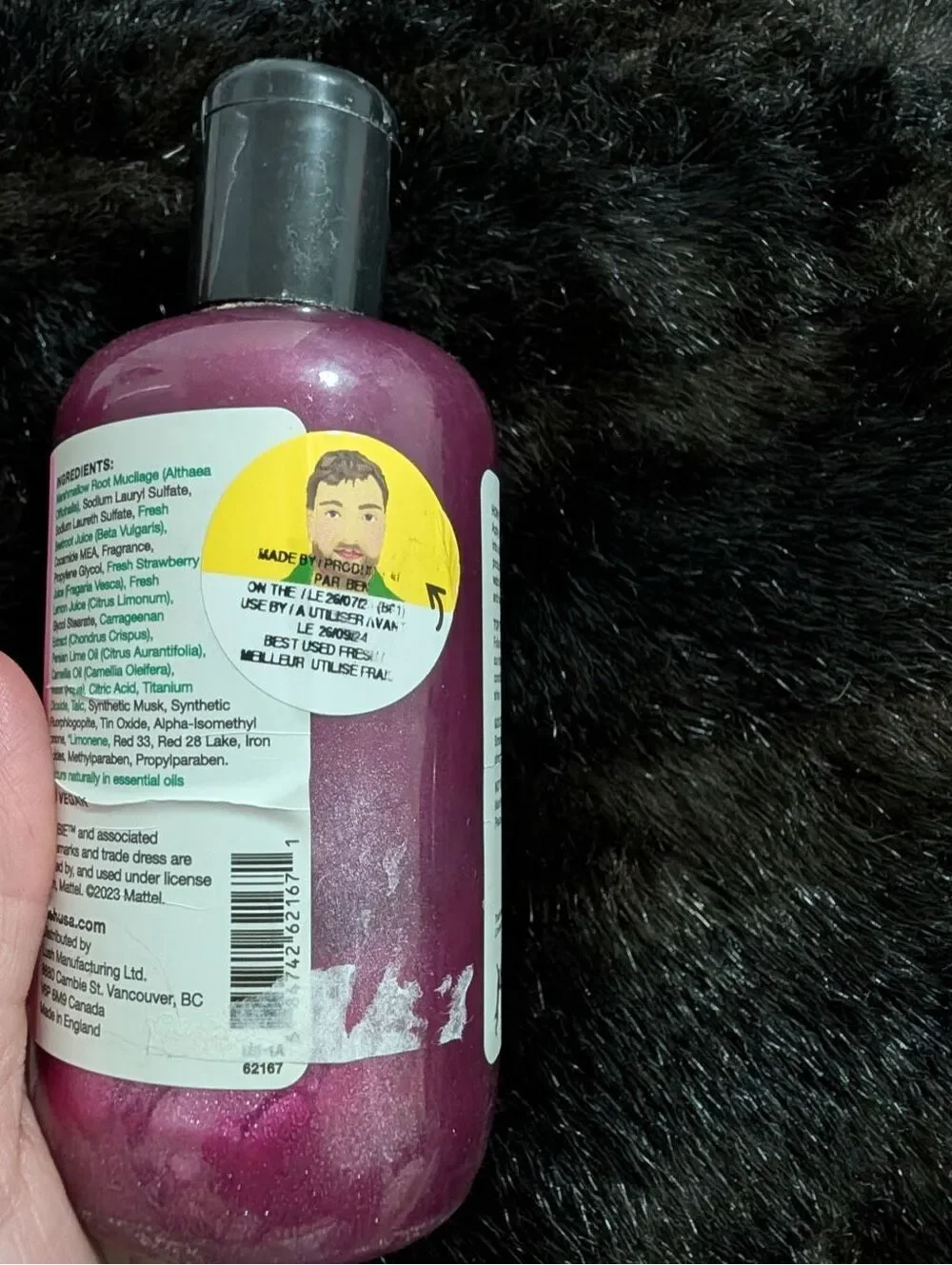Lush Barbie pink hair shampoo 8.4 fl oz 60% full